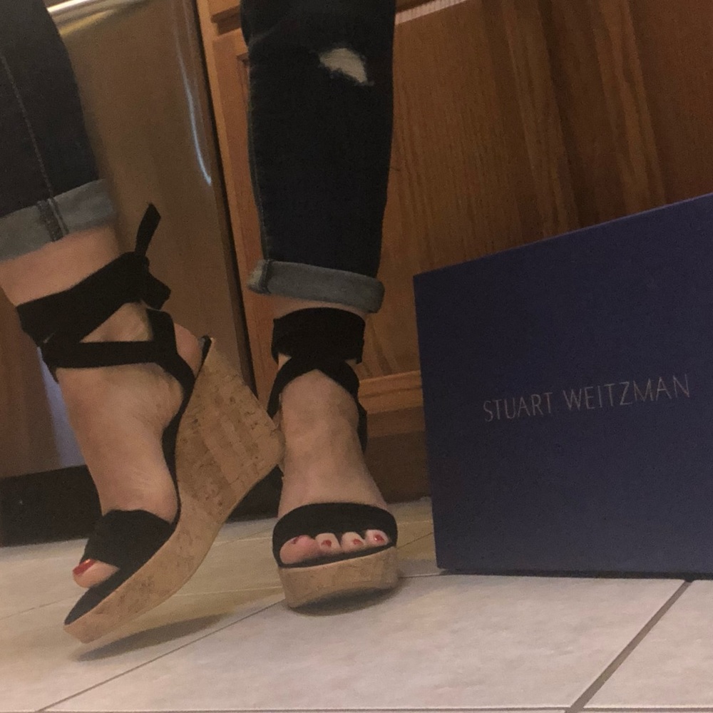 😍 STUART WEITZMAN Wedge Sandals 😍 - Picture 7 of 8